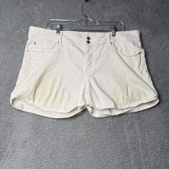 Denizen by Levi's Shorts Women's Size 18 White Cotton - Picture 1 of 9